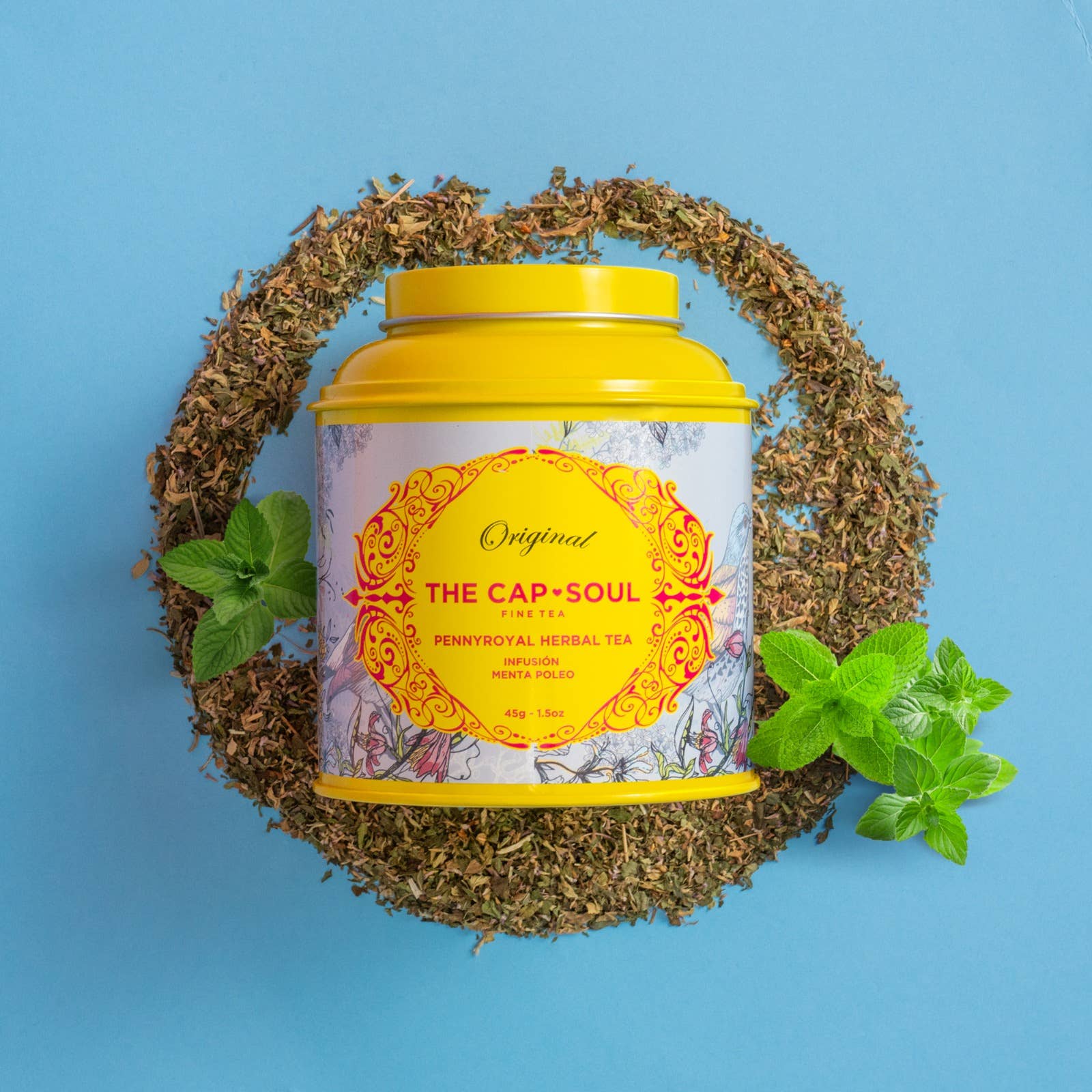Infusão Hortelã-Poejo - Infusão a granel lata 45g
