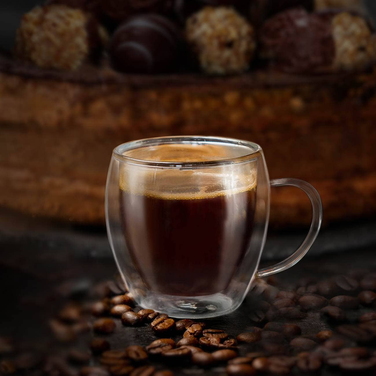 Juego de 6 vasos térmicos altos para espresso, 100 ml