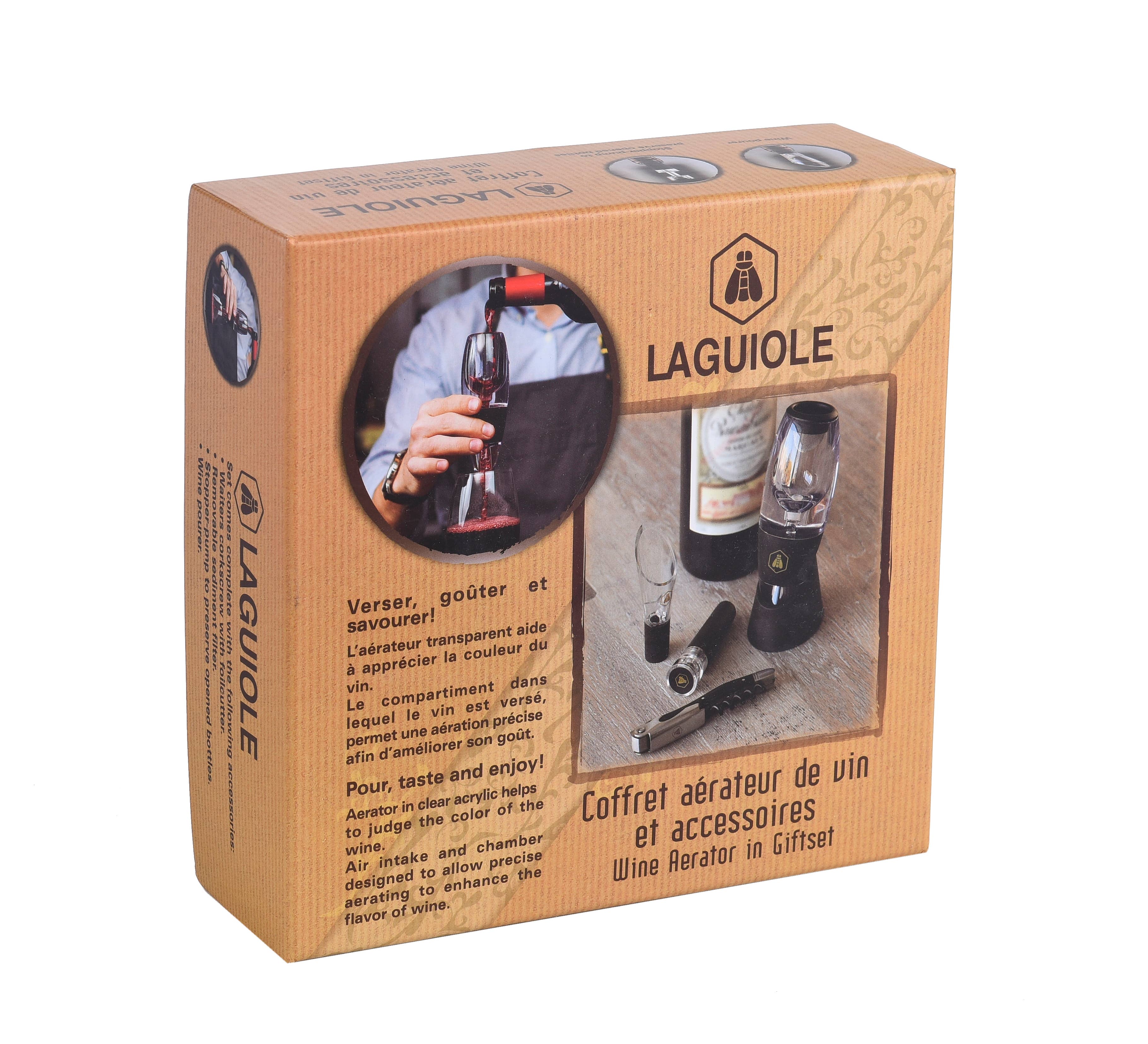 Laguiole Aerador de vinho e seus acessórios