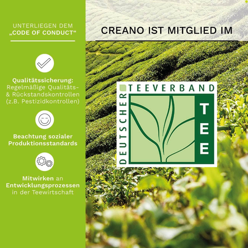 Creano Flor Teelini Taza de té y 8 flores de té verde