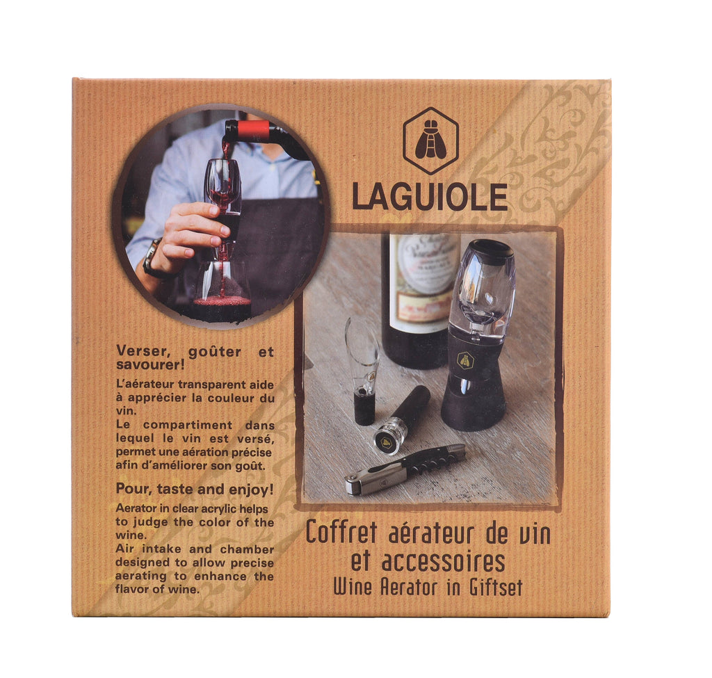 Laguiole Aerador de vinho e seus acessórios