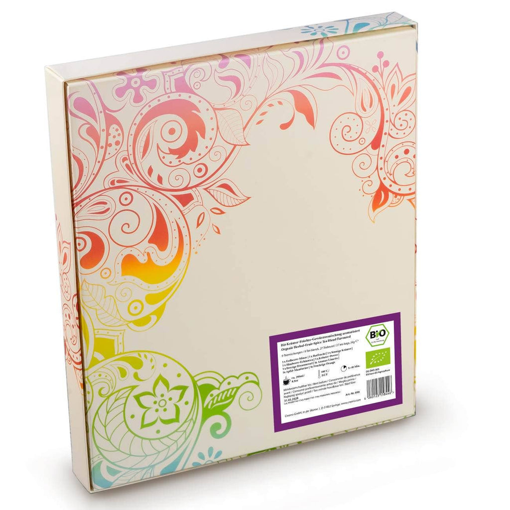Juego de regalo de 27 bolsitas de té orgánico 54 g