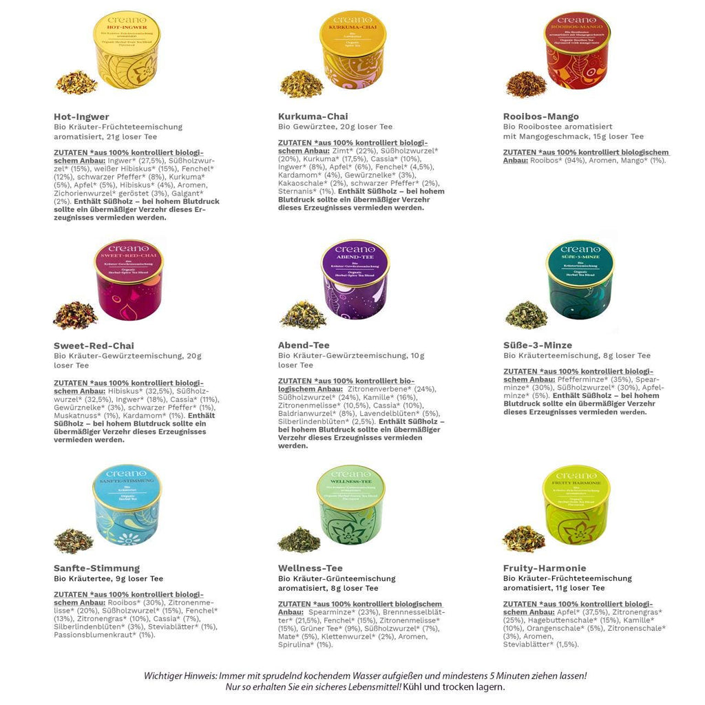 3ª dose de chá de ervas BIO Grobschnitt “Mistura de Ervas“ Creano