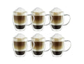 Juego de 6 vasos térmicos de doble pared con asa Creano, 400 ml