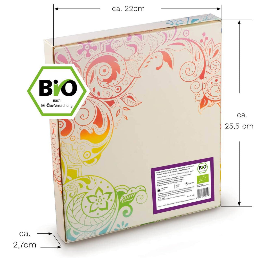 Juego de regalo de 27 bolsitas de té orgánico 54 g