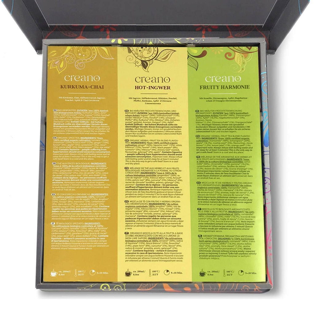 Té de hierbas orgánico — caja de regalo con 27 bolsitas