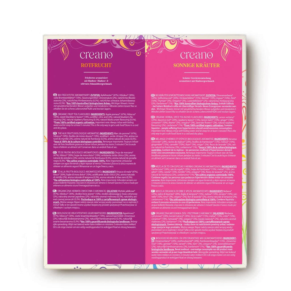Juego de regalo de 27 bolsitas de té orgánico 54 g