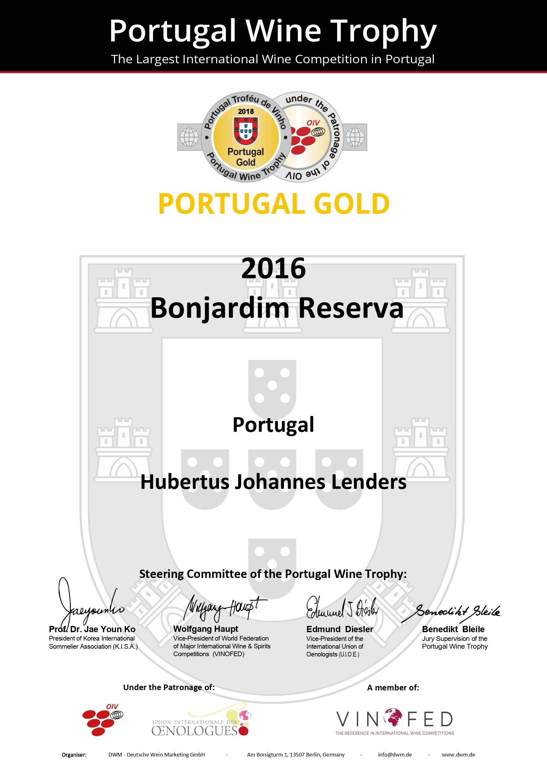 Bonjardim Red Reserva 2016 | Award-winning organic Portuguese wine