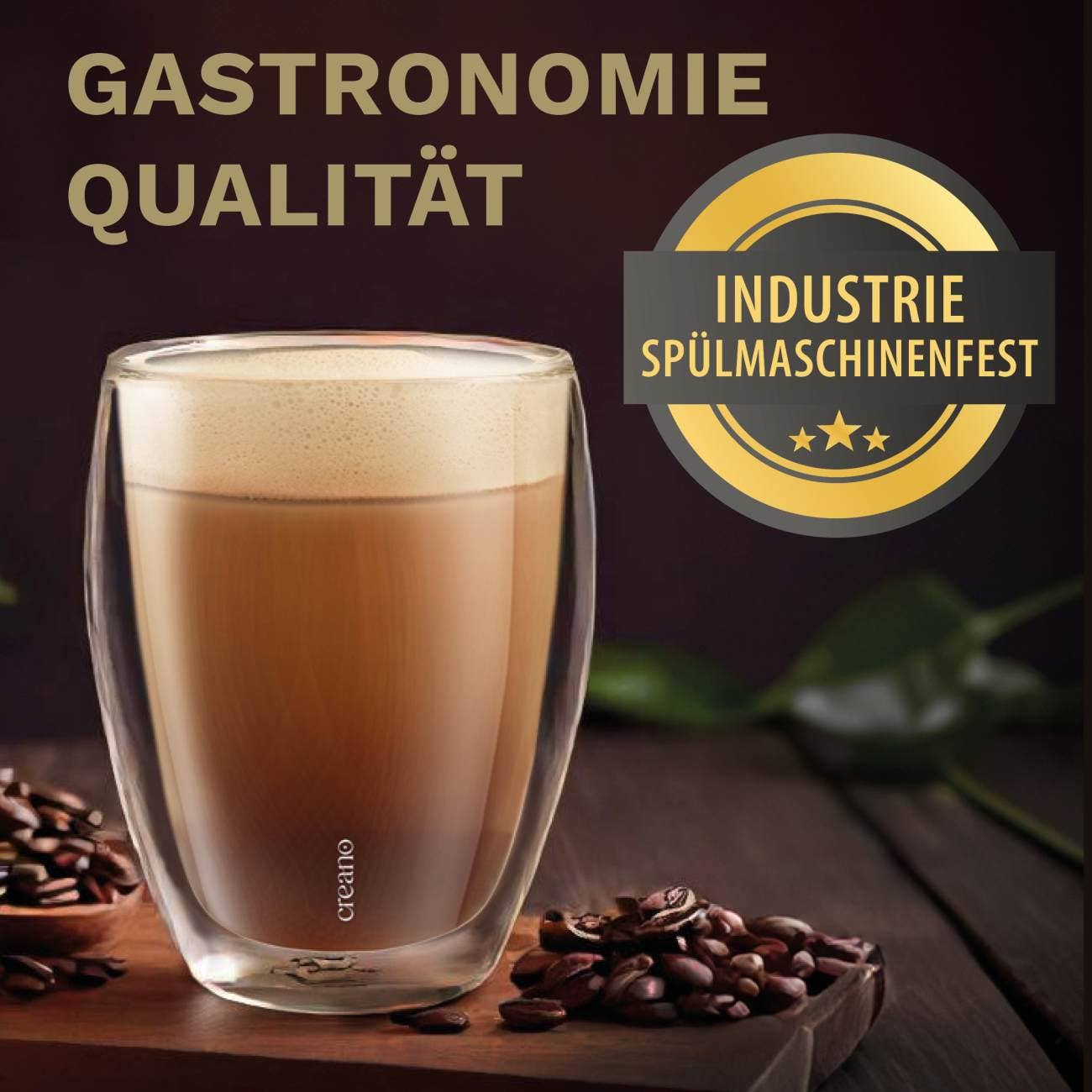 Conjunto de 2 copos Creano de parede dupla em qualidade gastronômica, 400 ml