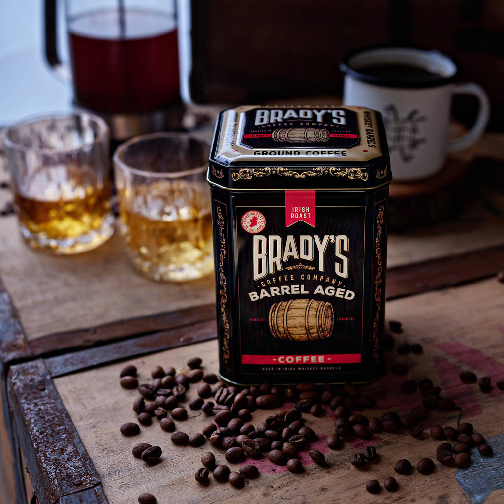 Brady's Café Irlandês com Whiskey Envelhecido em Barril, Café Moído em Lata