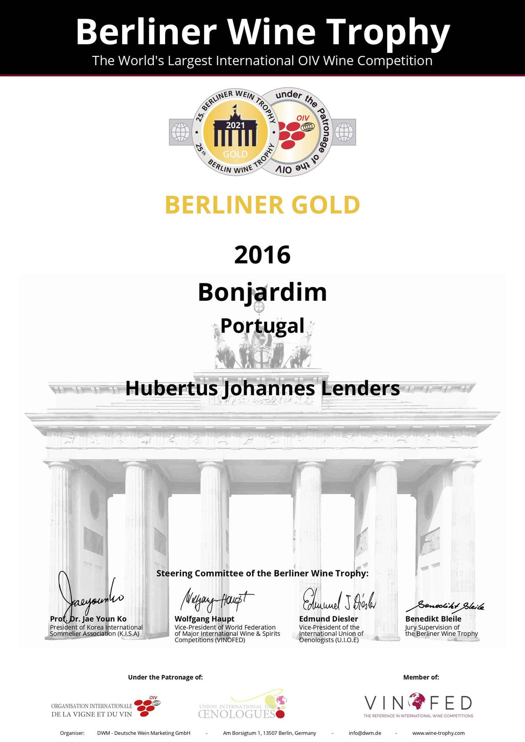 Bonjardim Red 2016 | Award-winning organic Portuguese wine
