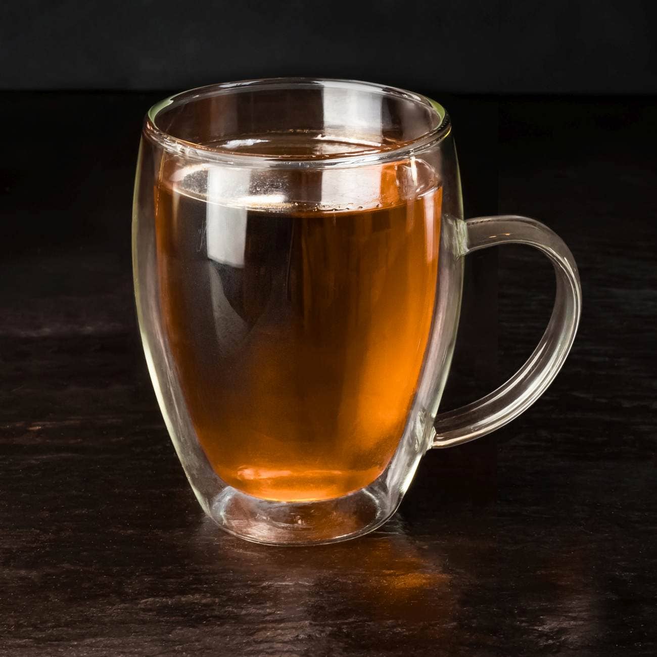 Juego de 6 vasos térmicos de doble pared con asa Creano, 400 ml