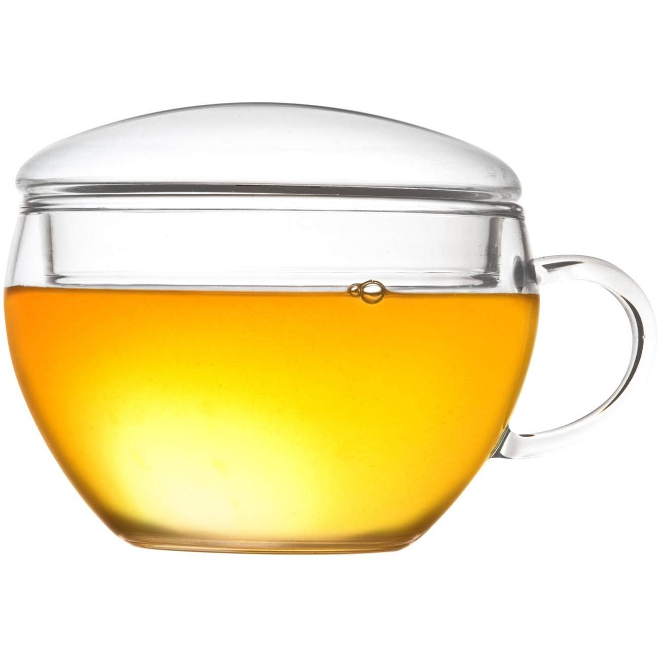Taza de cristal Teelini de 200 ml con tapa integrada