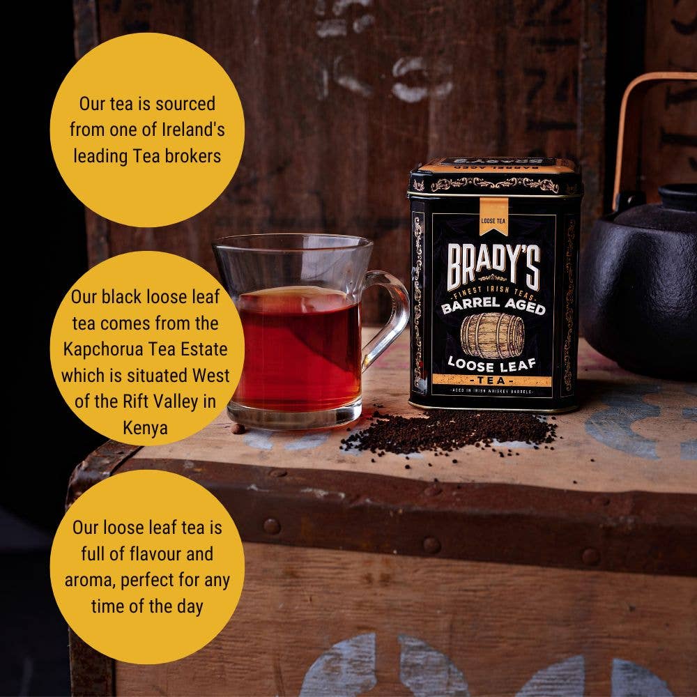 Chá a granel envelhecido em barril Brady's