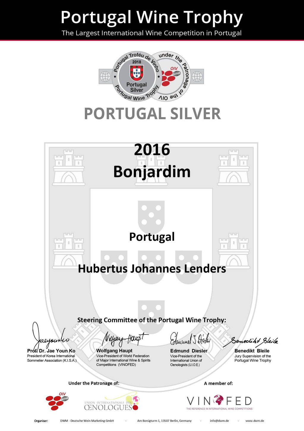 Bonjardim Red 2016 | Award-winning organic Portuguese wine