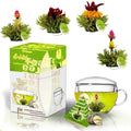 Creano Flor Teelini Taza de té y 8 flores de té verde