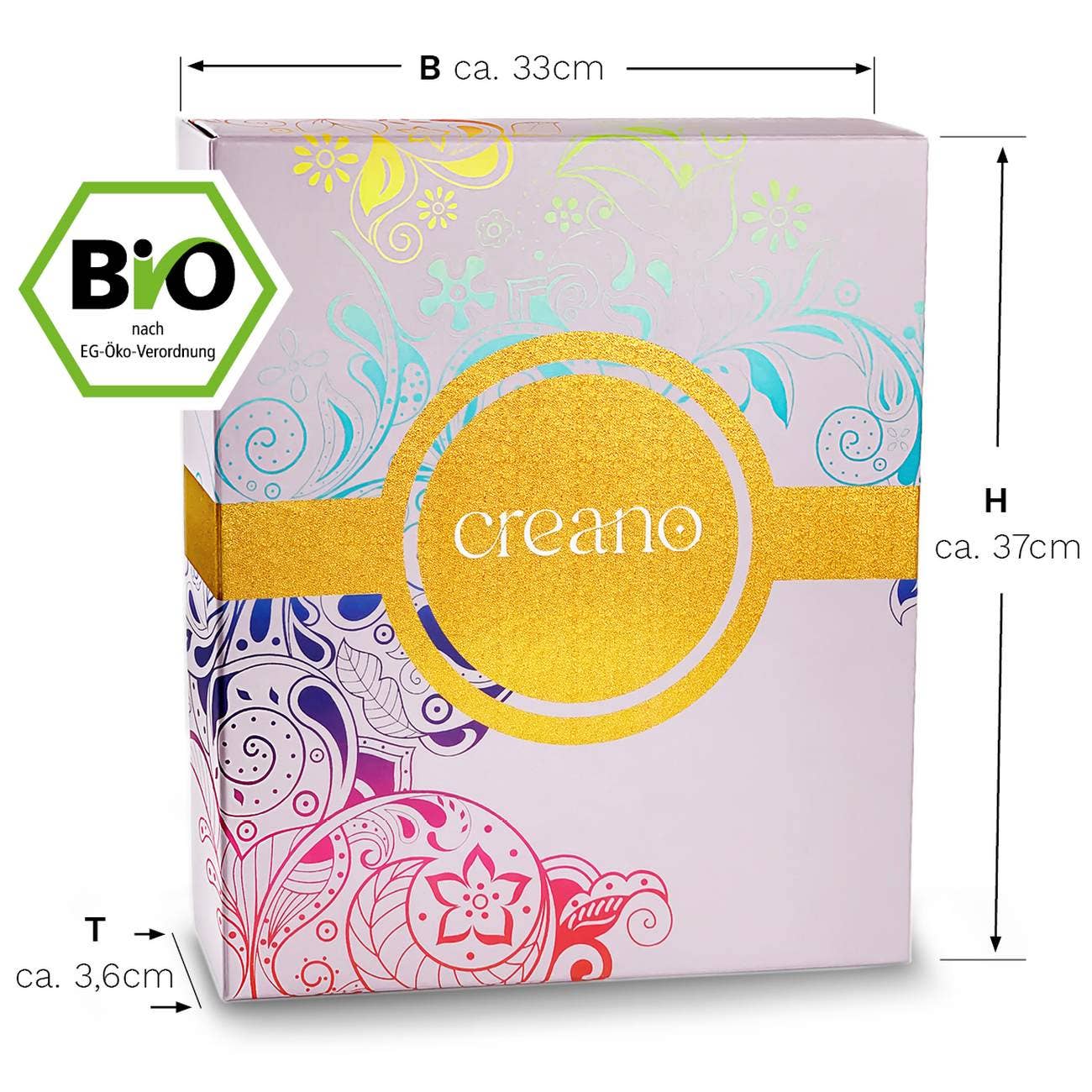 Conjunto de presente de chá herbal orgânico Creano com 45 sachês
