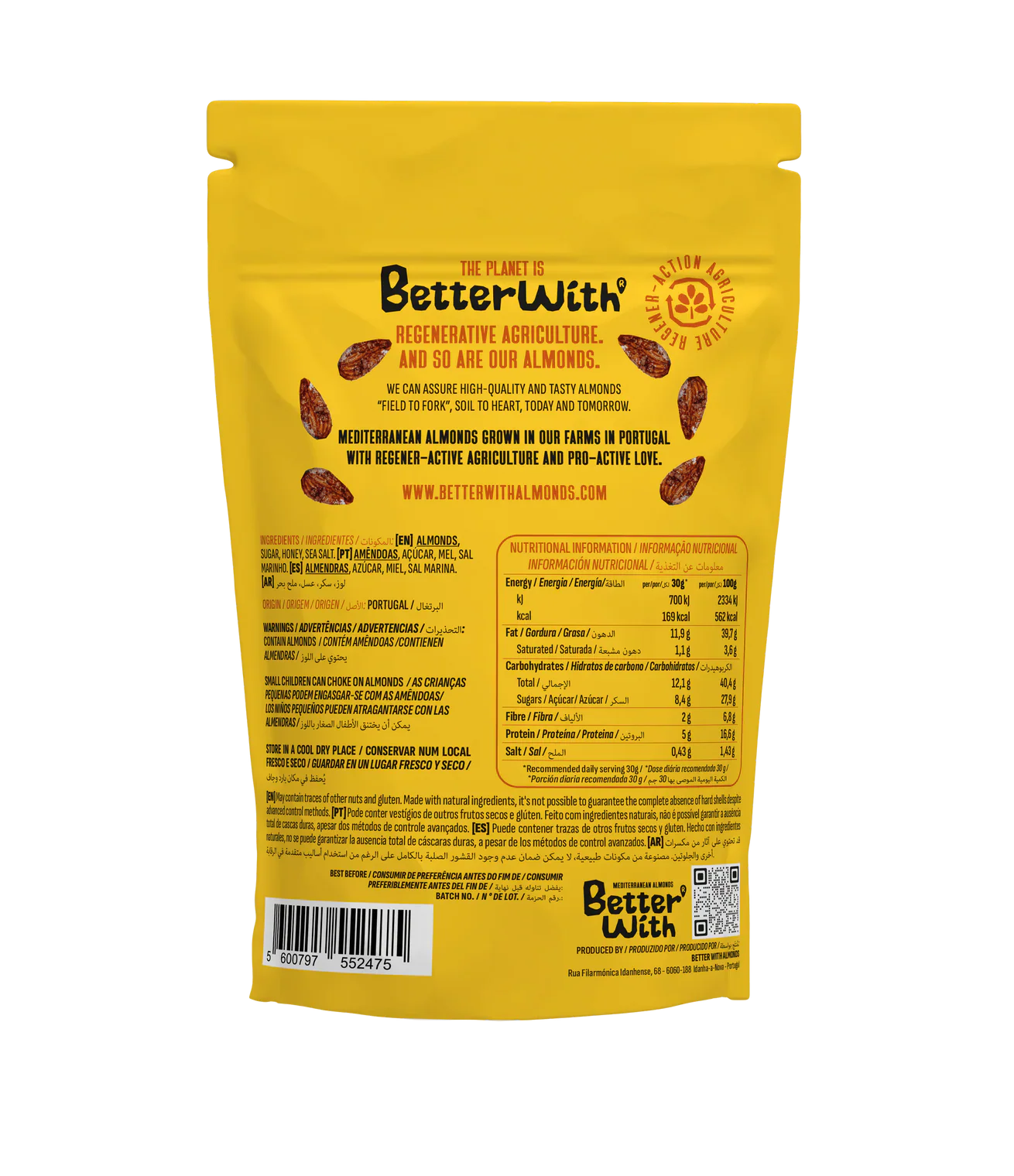 Amêndoas de Idanha com Mel e Sal Marinho - 140g